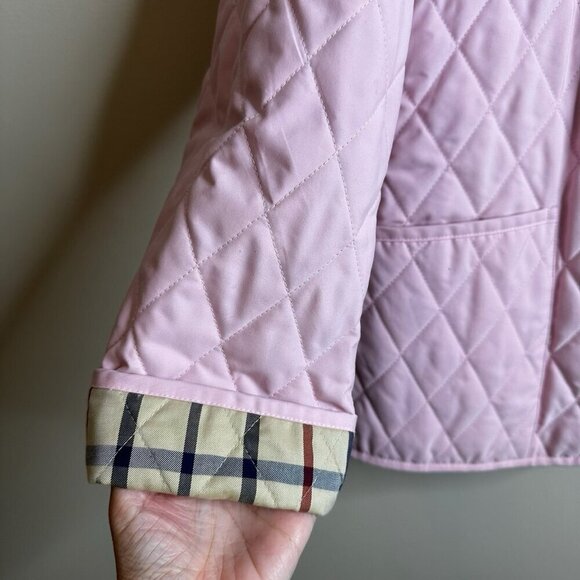 Brooks Brothers Pink Quilted Nova Check Plaid  Lined Jacket Size 10 Old Money - Picture 2 of 10
